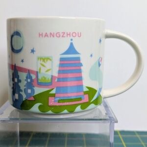 Starbucks Hangzhou Coffee Mug, Pink Blue You Are Here Series